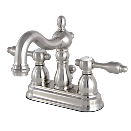 Kingston Brass KS1608TAL 4" Centerset Bathroom Faucet, Brushed Nickel KS1608TAL